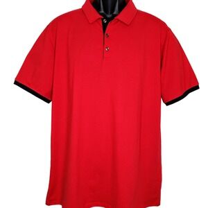 KUYIGO Mens Size XL Polo Golf Shirt Slim Fit Red NEW NWT